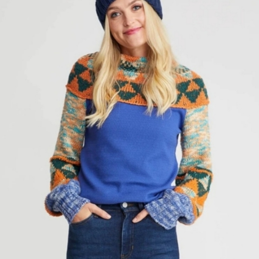 NWT Free People Swit Stuff Pullover Sweater Size LARGE